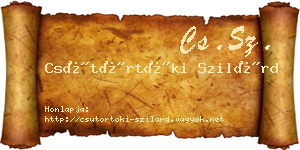 Csütörtöki Szilárd névjegykártya