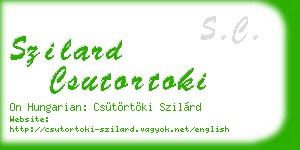 szilard csutortoki business card