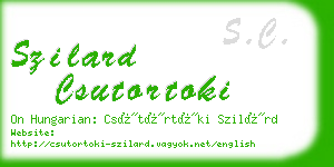 szilard csutortoki business card